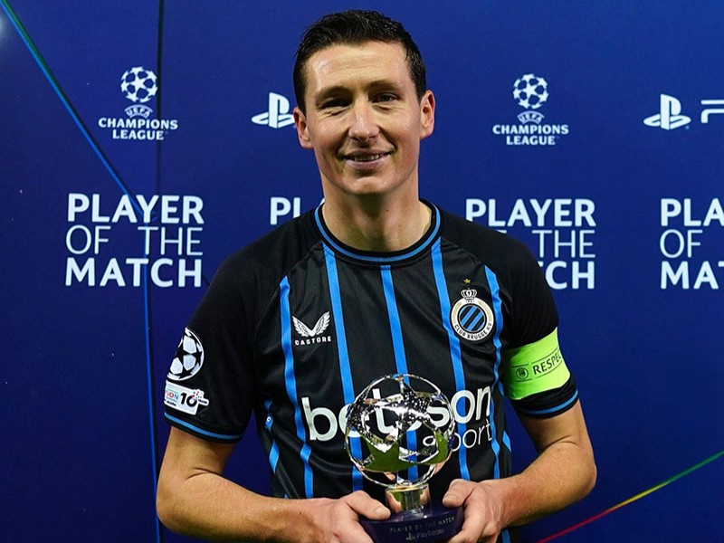 Club Brugge snatch late draw to keep Atletico tie on edge