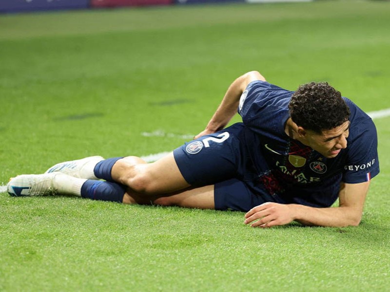 PSG defender Hakimi to miss key fixtures after thigh problem