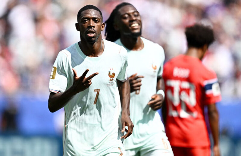 Dembele’s hat-trick underlines France’s strength at the World Cup