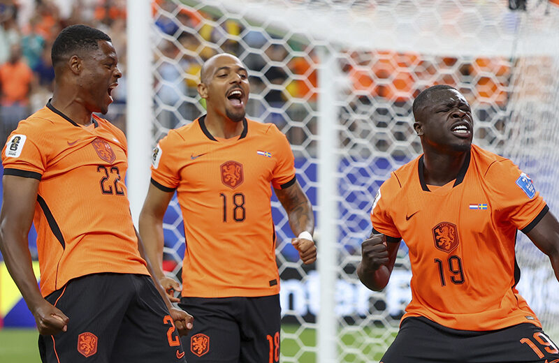 Netherlands hit five against Sweden to move to the top of Group F